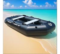 Pounjsd Bateau pneumatique 3,6m, Bateaux de pêche, Bateau Gonflable Adulte, annexe Bateau Gonflable, Bateau pour 8-10 Personnes, Supports de Canne à, Pack 2 Pagaies, Pompe et Sac de Transport