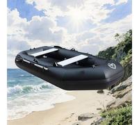 Pounjsd Bateau Pneumatique Plancher Latte Carbone - Bateau Gonflable Piscine 2,3 m - Annexe Gonflable pour 3,4 Personnes - Kayak de mer Gonflable - Bateau de Pêche en Caoutchouc