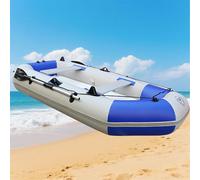 Pounjsd Bateau pneumatique sans Moteur - Bateau Gonflable Peche - Kayak Gonflable pour 4-5 Personnes - Bateau à rames avec pagaie -[INCL. 2 PAGAIES, Sac + Pompe À AIR] - (Longueur: 230cm,260cm)