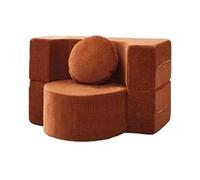 Pounjsd Canapé de Compression Pliable, Canapé-lit Convertible Pliant, Chauffeuse 1 Place avec Housse Amovible et Lavable, canapé modulaire pour Salon Chambre ou Petits Espaces, Orange 100cm