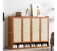 Pounjsd Étagère à Chaussures en Bambou, Meuble à Chaussures Bois,Armoire à Chaussures Grande Hauteur,économiseur d'espace, Organisateur de Chaussures pour entréE,Couloir,Salon(120×32×93cm)