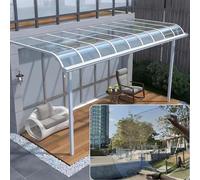 Pounjsd feuille de toiture en polycarbonate en rouleau, Feuilles de Toit transparent,Panneaux De Remplacement en Plastique De 20mm, Plaques De Toiture en Polycarbonate Transparent 0.5×13m(1.6×42.7ft)