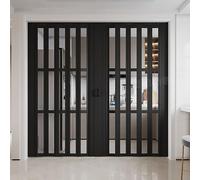 Pounjsd porte accordéon pvc, porte pliante sur mesure, porte accordeon interieur pvc, porte coulissante pliante 200 cm, porte intérieure pliante pour placard, cuisine, couloir, garde-manger