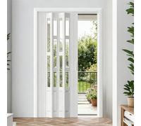 Pounjsd porte accordéon sans percage, porte pliante 90 cm, porte interieure accordeon, separation coulissante, porte entree maison Coulissantes Sans Perçage pour Grange/Cellier/salon/Cuisin