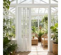 Pounjsd porte accordéon sur mesure, porte pliante interieur pvc, porte coulissante, verrière intérieure, 60 75 80 90 105 120 180 200 cm de Large, accordéon portes pour cellier balcon cuisine sous-sol