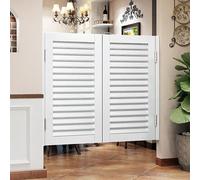 Pounjsd Porte Saloon Couloirs Intérieurs, Portes Battantes en bois, Porte Battante Rétro À Persiennes, Portes Battantes de Café en Bois pour cloison de comptoir, terrasse, entrée de jardin(W85×H90cm)
