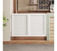 Pounjsd Porte Saloon Couloirs Intérieurs, Portes Battantes en bois, Porte Battante Rétro À Persiennes, Portes Battantes de Café en Bois pour cloison de comptoir, terrasse, entrée de jardin(W125×H90cm)
