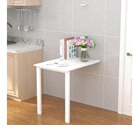 Pounjsd Table Murale Rabattable 90×40×75cm, Bureau Mural Rabattable, Table Qui se replie sur Le Mur, Petite Maison Multifonction Bureau à Manger Pliable Tablette Cuisine Pliable Petit Espace