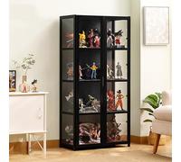Pounjsd vitrine en Acrylique Salon, vitrine Transparente pour Collection, Meuble vitrine Salon, Cabinet de curiosités, Presentoir pour Figurine Rangement avec Etagères sur Salon, Bureau 62*33*130cm