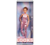 Poup e Barbie Looks Collectible n 22 avec coupe Pixie et combinaison licou rose paillettes la mode Y2K moderne avec talons argent s