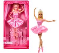 Poup e Barbie Signature Ballet Wishes, poup e de mode de collection en tutu rose satin avec cheveux blonds et emballage cadeau
