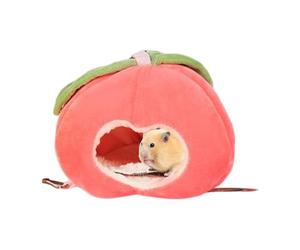 Poupangke Hamster - Hamac à suspendre pour la maison de fruits d'hiver pour animaux de compagnie - Dortoir pour hamsters Niche pour petits animaux pour hamsters nains, mini hérissons