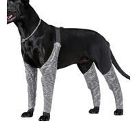Poupangke Manchons de convalescence pour chien, coudières de protection souples | Support réglable pour chien, bandage articulaire, bandages pour arrêter de lécher les plaies des jambes pour chiens