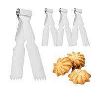 Poupangke Pince à tarte en acier inoxydable, pince à tarte de cuisine, pince à épiler en métal pour décoration et scellage de biscuits, outil de pâtisserie, pince à croûte à tarte pour pâtes, scones,