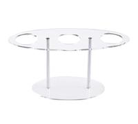 Poupangke Support de cornet de crème glacée en acrylique avec 3 trous, présentoir à crème glacée en acrylique transparent pour mariage