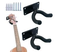 Poupangke Support mural pour guitare acoustique, support mural pour guitare | 2 supports muraux pour violon,Crochets de violon en métal pour instruments de musique avec 4 vis, 4