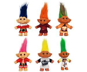 Poupé-e Troll, Jouets Moches Miniatures de Noël, Poupé-e Moche Indienne, Poupé-e Troll Inyl, Jouets Trol-ls Vintage Lucky Trol ls Figurines d'Action, Poupées Troll porte-bon-heur, Adorab-les Figurines