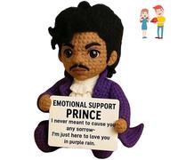 Poupée amusante de soutien émotionnel - Prince crocheté fait main avec affirmations positives - Joli cadeau d'encouragement pour les femmes, les amis et les étudiants