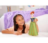 Mattel Disney La Reine des Neiges Poupée Anna Chantante, Tenue Du Film Inclue, Chante « Libérée, délivrée », Version Française, À Collectionner, Jouet pour Enfant de 3 ans et Plus, HMG40