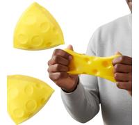 Poupée Anti-Stress en Forme de Fromage Jaune, Jouet Soufflé Doux et Lent pour Soulagement du Stress, Jouet Innovant pour Adultes, Cadeau de Fête, Accessoire de Paniers de Pâques
