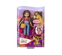 Poupee articulee Lucky 19 cm avec Tenue Fashion et Accessoires - pour Spirit Cheval - Personnage, Heros - Set Jouet Fille + Carte Animal