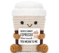 Poupée Au Crochet De Câlin De Poche À Énergie Positive,Mini Peluche Tricotée À La Main,Pomme De Terre,Tortue,Légumes,Canard,Cadeau De Soutien Amusant Avec Carte - Type Coffee Cup-General Brand