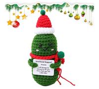 Poupée au crochet de Noël, décoration de table de Noël - Jolies figurines décoratives de décoration de Noël pour l'intérieur, petites décorations de bureau, figurines décoration de la maison pour moi