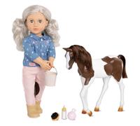 Poupée avec poulain - Yanira - OUR GENERATION - BD31295C1Z - Gris - 46 cm - 9 pièces