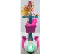 Poupée Avec Segway Musical Et Lumineux Rose