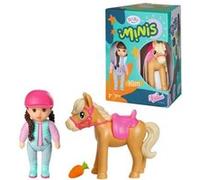 BABY born Minis Set club hippique avec Kim 906149 - Poupée de 7 cm avec des accessoires exclusifs et 1 corps mobile pour un jeu réaliste - Convient aux enfants de 3 ans+, Blanc