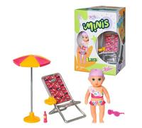 BABY born Set Mini Été Lara 906132 – Poupée 7 cm, Corps mobile & accessoires – 3 ans+ – Blanc