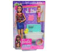 Mattel Barbie - Coffret Babysitter Heure Du Bain - Coffret Poupée Mannequin