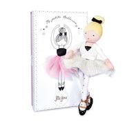 Jolijou - Ma Petite Ballerine - Poupée en Tissu Danseuse - Anais - Boite Cadeau - 35 Cm - Justaucorps, Tutu, Chausons de Danse, Noeud - Idée Cadeau de Naissance Fille - JJ6035