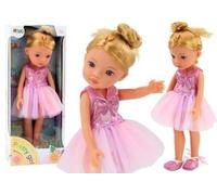 Poupée ballerine en robe rose 33cm