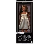 Barbie Poupée Basics Neutre Modèle 09 – cheveux bruns, robe dorée, corps articulé – JJX28