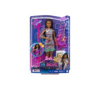 Poupee Barbie Brooklyn Pop Star Musique Son et Lumiere - Chanteuse avec Guitare et Micro - Set Jouet Fashion Fille + Carte