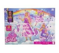 Barbie Calendrier de l’Avent JFL66 – poupée + 24 accessoires (licorne, animaux, sirène, fée)