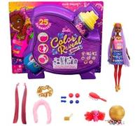 Poupée Barbie Color Reveal paillettes ! Changement de cheveux paillettes bleues