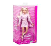 Barbie Poupée Barbie Deluxe Style n° 9 avec une tenue en jean rose, cheveux blonds, un ensemble veste et jupe assorties, avec une pochette ornée d’un nœud et des bijoux nacrés, JJN69