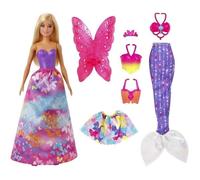 Poupée Barbie Dreamtopia Papillons Coffret 3-en-1 - Barbie - Blonde - Sirène, Fée, Princesse