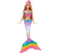 Poupée Barbie Dreamtopia Sirène Arc-en-Ciel Blonde Couleurs et Lumières à Plonger dans l'eau