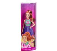 Poupée Barbie Fashionista en haut en jersey et jupe plissée