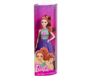 Poupée Barbie Fashionista en haut en jersey et jupe plissée