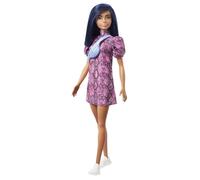 Poupée Barbie Fashionistas - MATTEL - Robe Python - Rose et Bleu - Pour Enfant de 6 ans