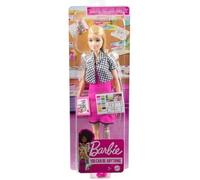Poupée Barbie - Mattel - Décoratrice d'intérieur - 29 cm - Robe rose - À partir de 3 ans