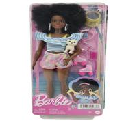 Poupée Barbie - Mattel - HPL77 - Patins à roulettes - Tenue rose - Ensemble de jeu pour chien