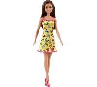 Poupée Barbie Mattel, Robe Imprimée, Accessoires, Neuf, Figurine Mode