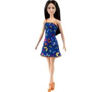 Poupée Barbie Mattel, Robe Imprimée, Accessoires, Neuf, Figurine Mode