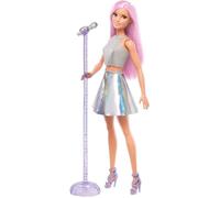 Poupée Barbie Métiers Pop Star - Barbie - FXN98 - Cheveux roses - Micro - Jouet enfant