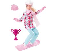 Poupée Barbie snowboardeuse, set Barbie avec accessoires inclus